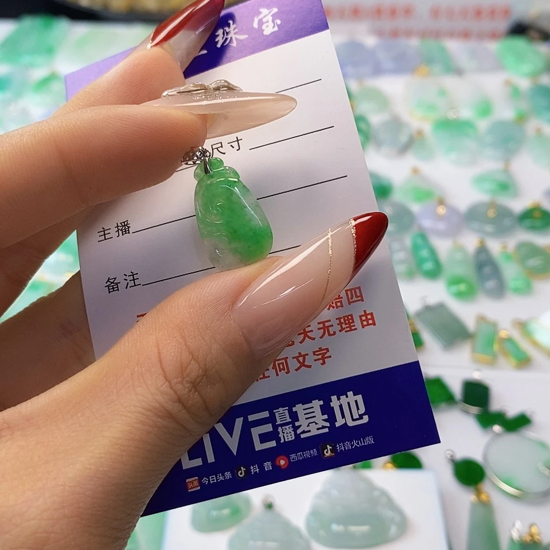 翡翠颈饰18K金镶嵌翡翠