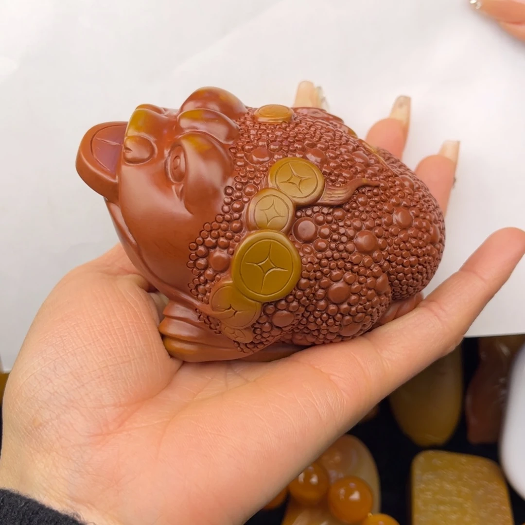 石英质玉黄蜡石吊坠未镶嵌一*