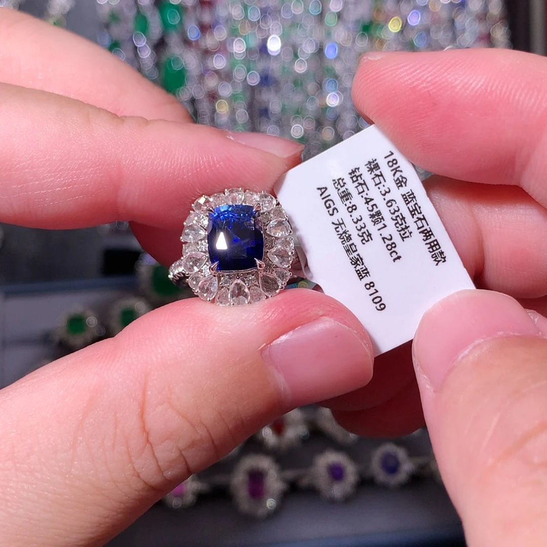 【闪购商品】蓝宝石戒指18K金镶嵌