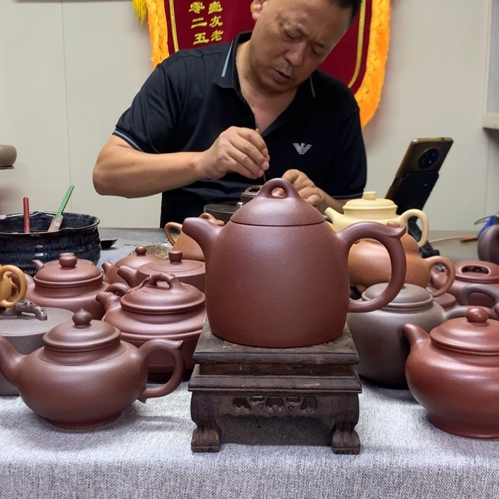 茶壶底槽青秦权430 C半手工制作