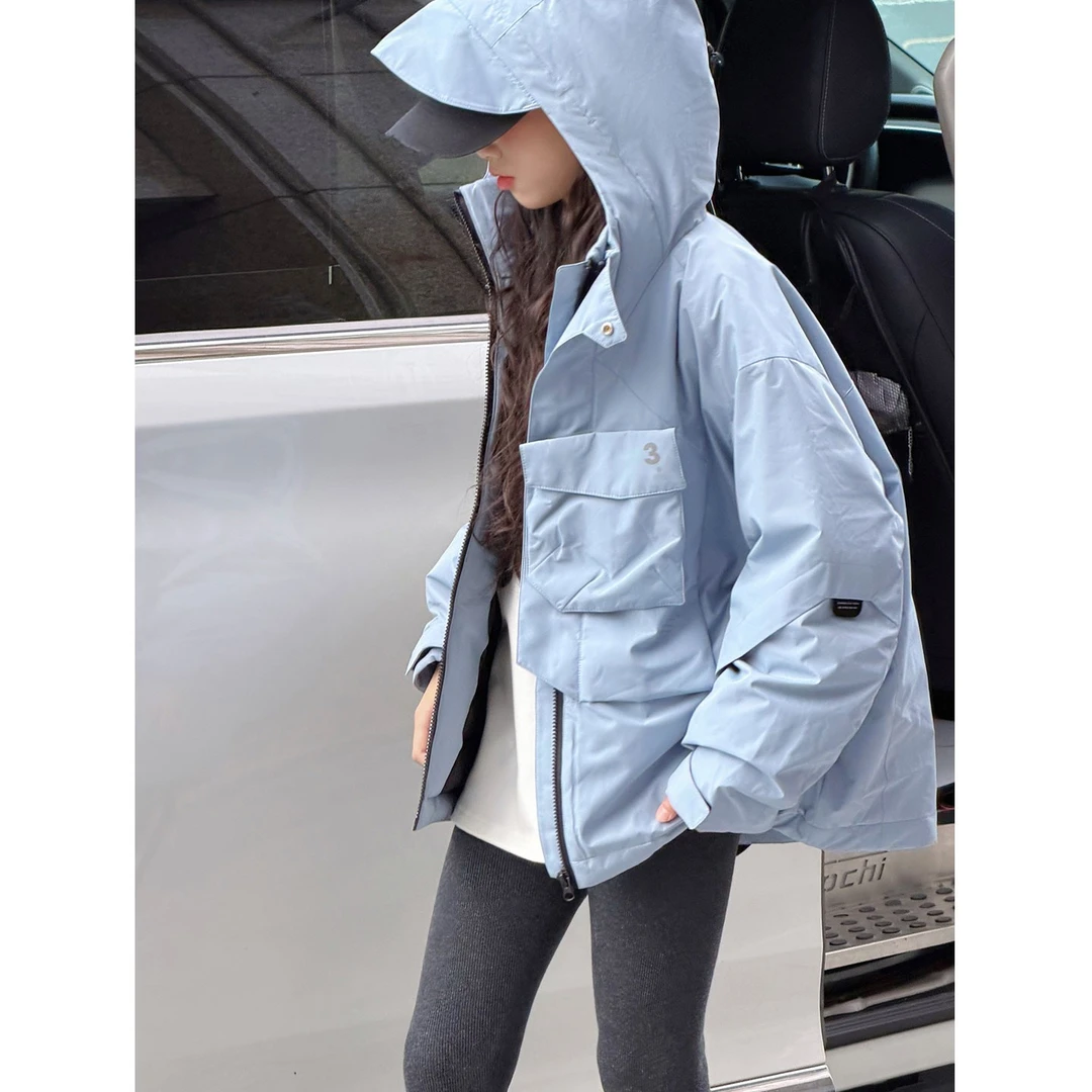 K30193孙小美90白鸭绒女童羽绒服2025冬装新款大童儿童加厚外套潮