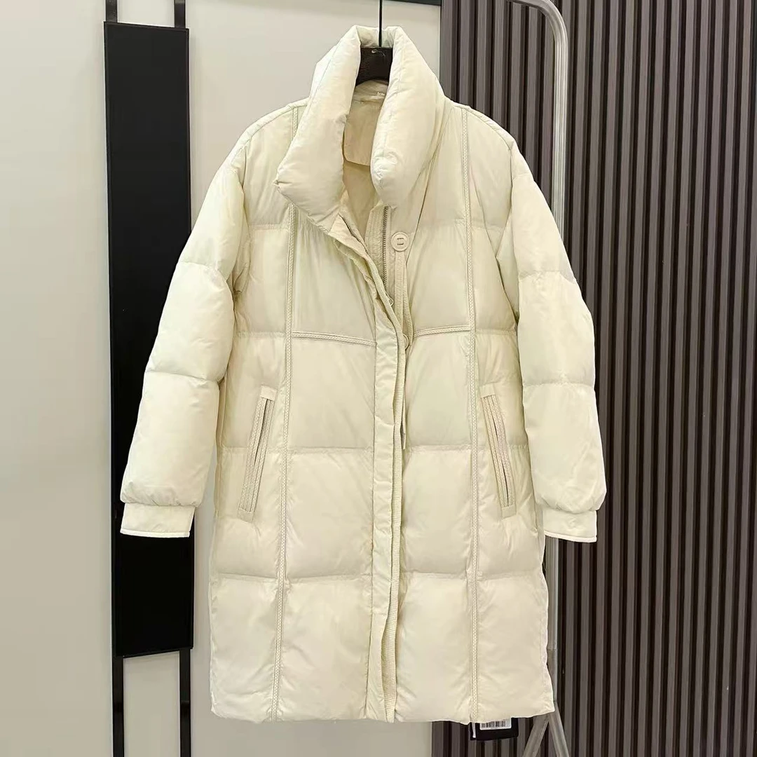 【JX2801白色保暖外套】WM25时尚休闲百搭女款冬季保暖外套秋冬加厚