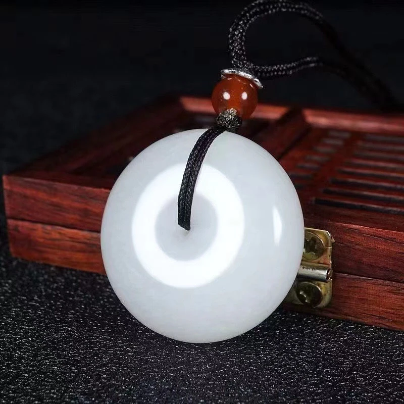 【倩倩专属】平安扣玉髓吊坠宝宝伴手礼黑色编织绳-多样性发货