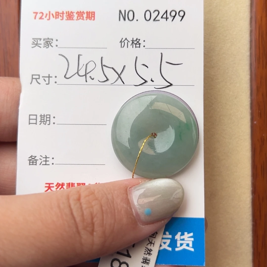 翡翠颈饰未镶嵌平安扣2499