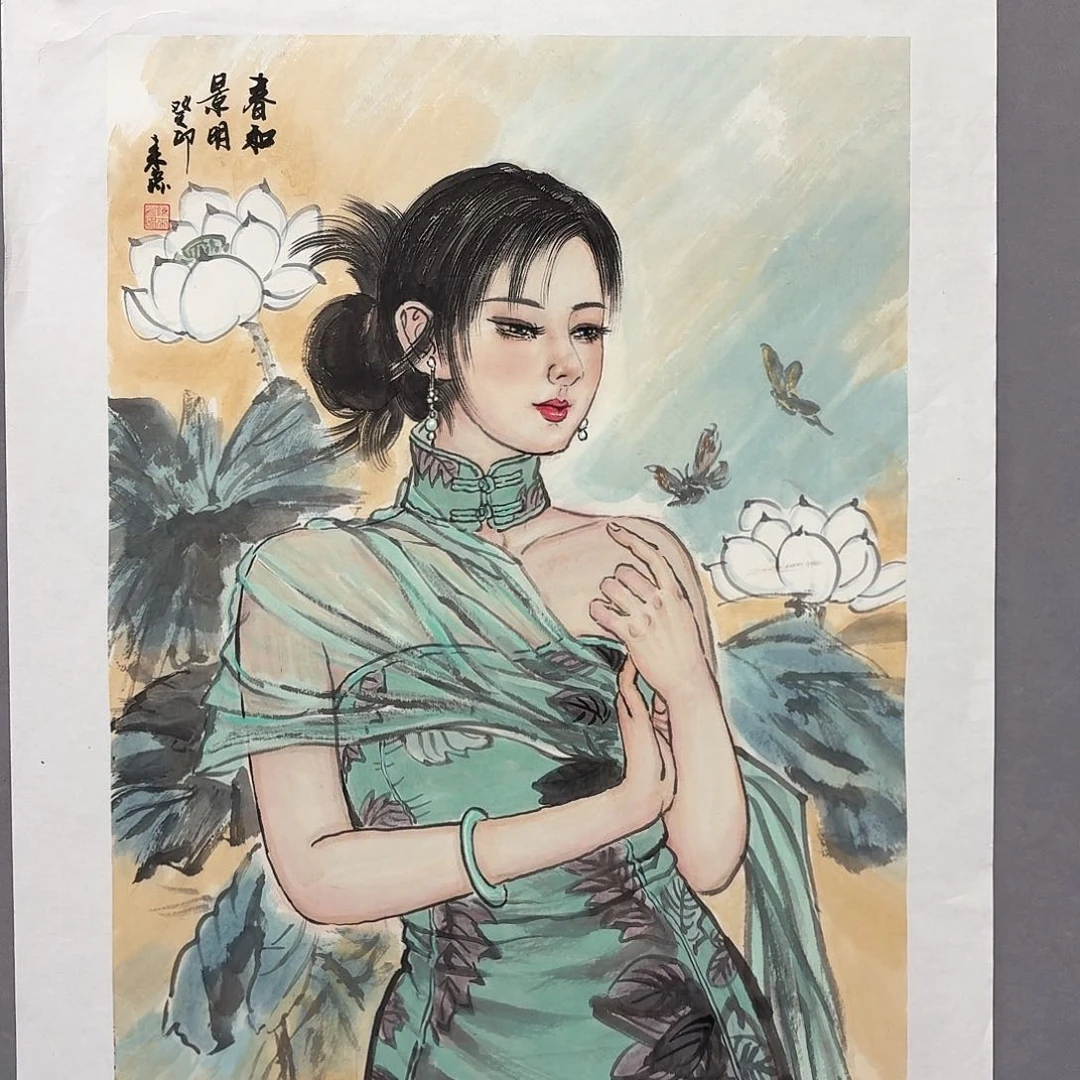 国画亲笔手绘放心去藏