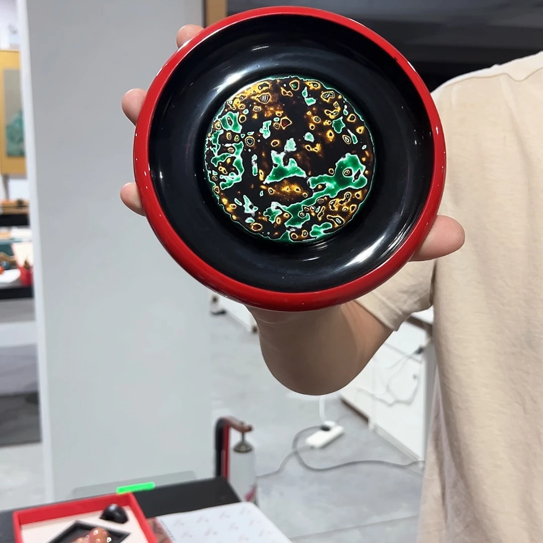 蔓***云壶承黑红太古大漆