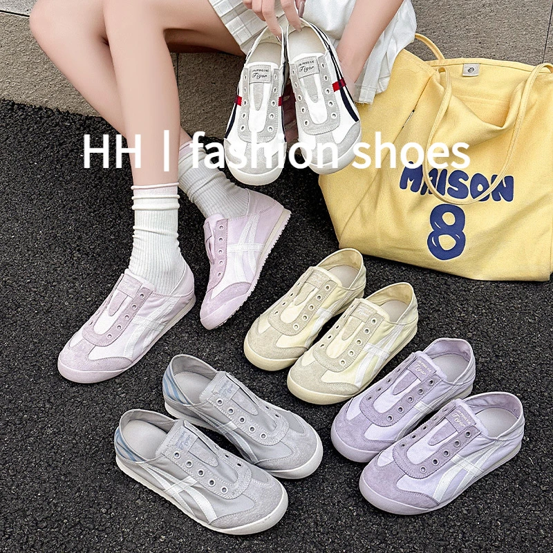 德训阿甘鞋2025夏新款软底一脚蹬两穿懒人鞋子女鞋百搭舒适休闲鞋