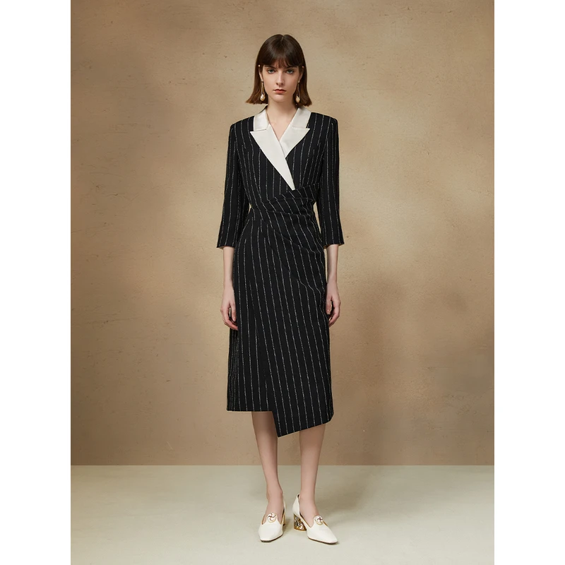 Song of Song歌中歌针织长裙显瘦气质长袖时尚连衣裙5C34305600