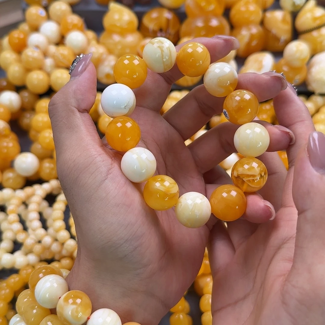 蜜蜡未镶嵌珠宝奇石18mm