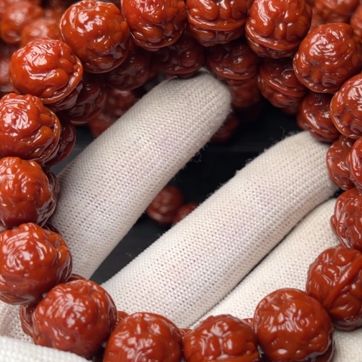 知***乐猴头核桃手串蟾王