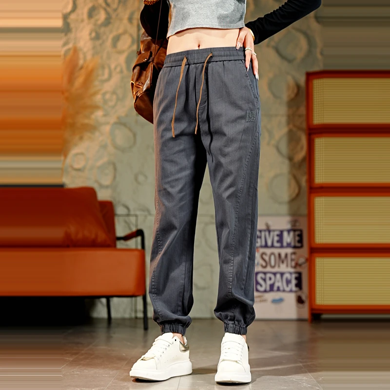 夏季薄款男装潮流搭配男士休闲裤九分裤束脚裤哈伦裤男裤百搭裤子