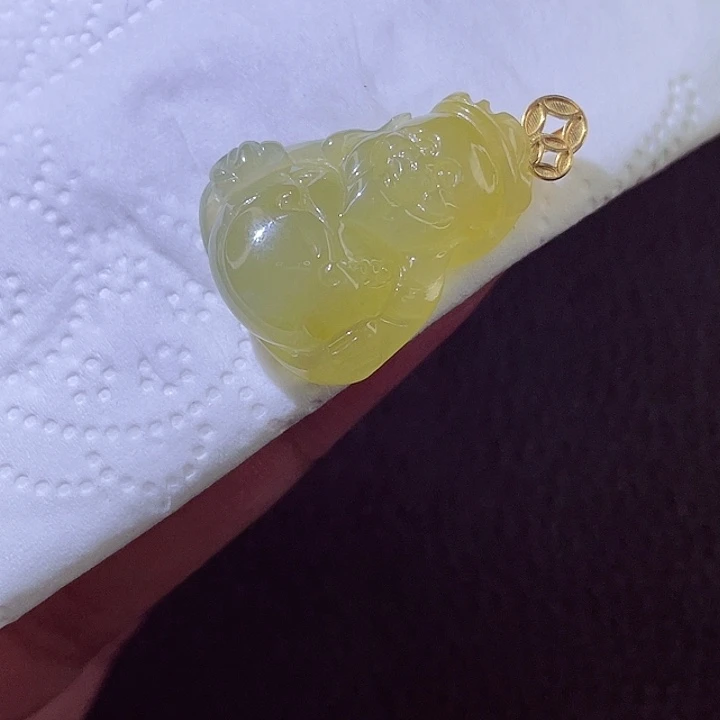 颈饰18K金镶嵌翡翠翡翠