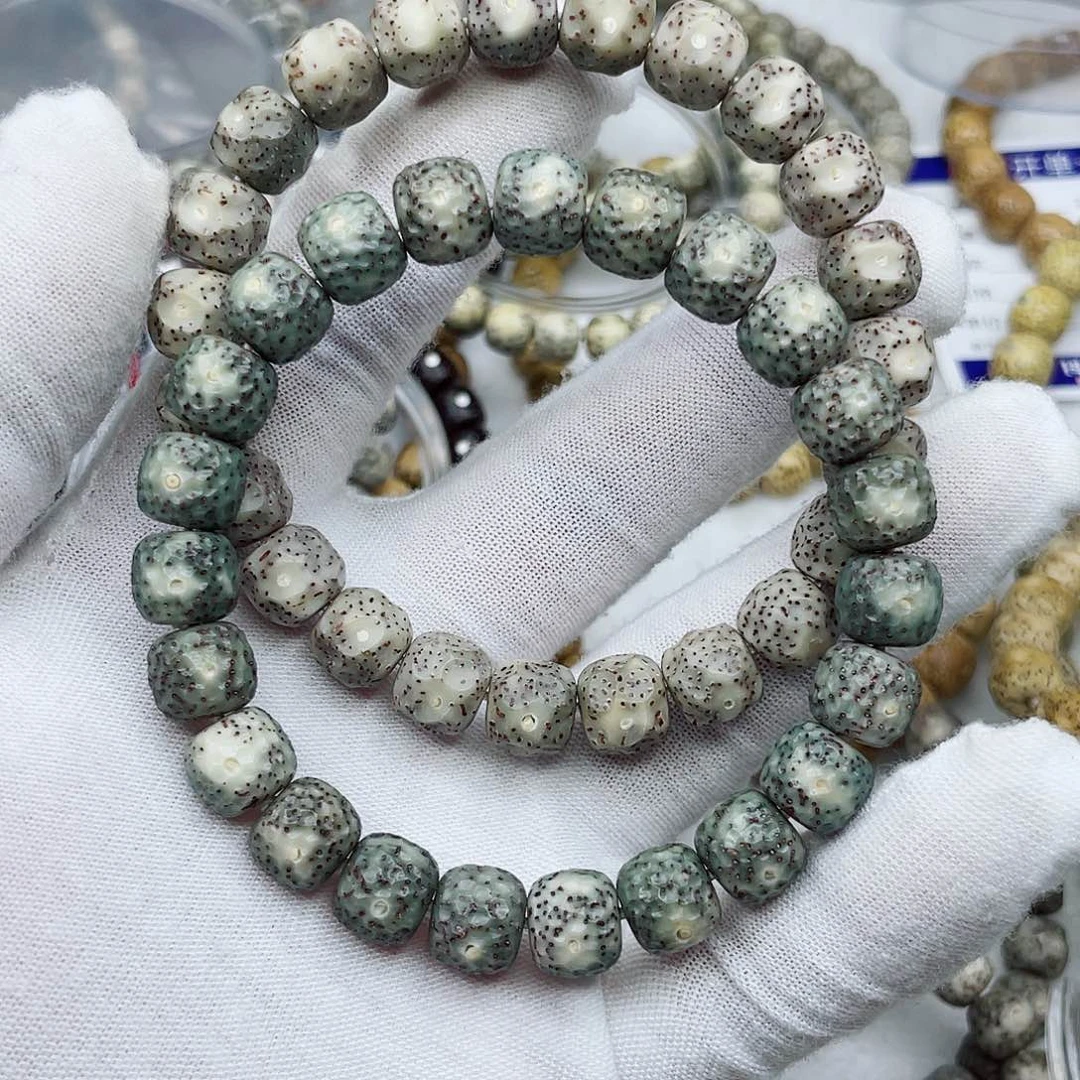 星月菩提手串赤****)10龙鳞，10无相