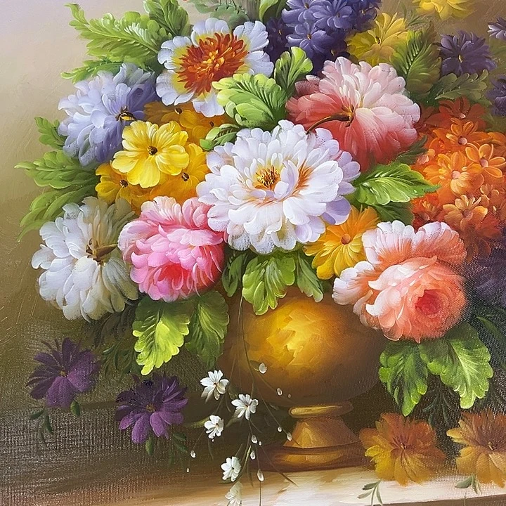 油画恭喜一直好仔仔细细