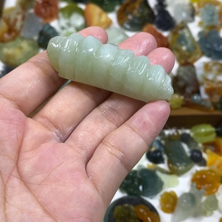 未镶嵌蛇纹石玉手把
