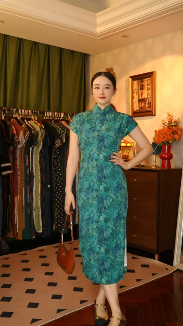 【0101】2024清仓福利旗袍夏季修身显瘦日常中长款时尚气质