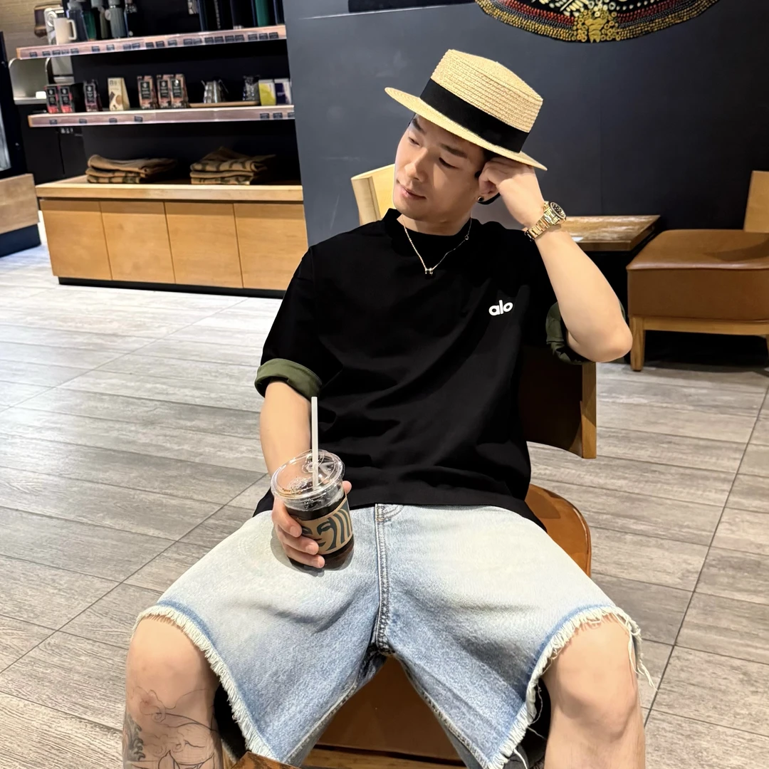 宽松【左胸小标三色短袖】男女同款D28163