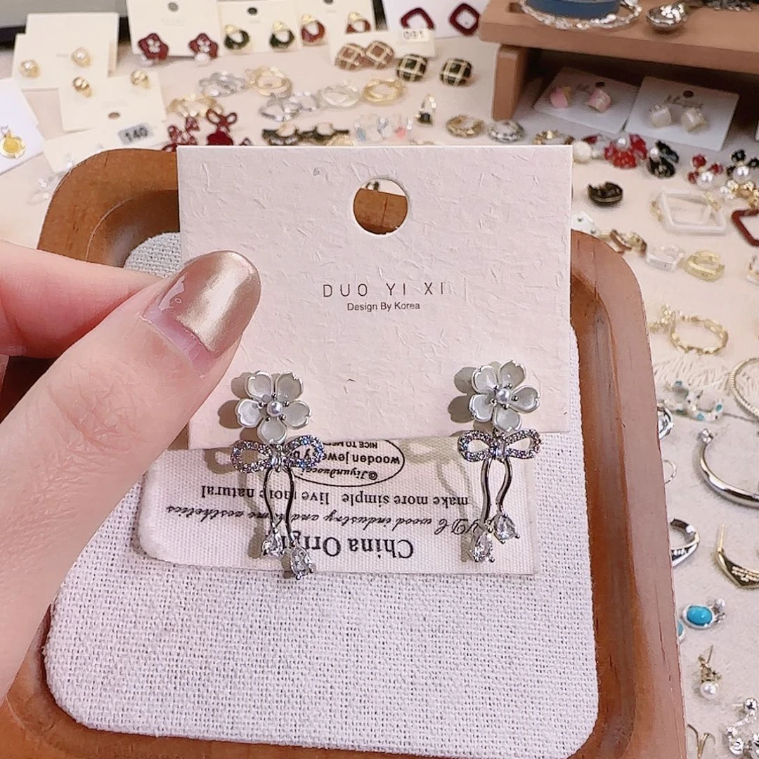 仿珍珠铜合金925银耳钉