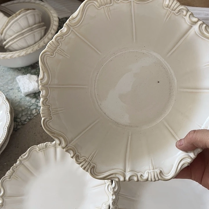 瓷片默认瑕疵商品洛可可汤➕2盒盘子