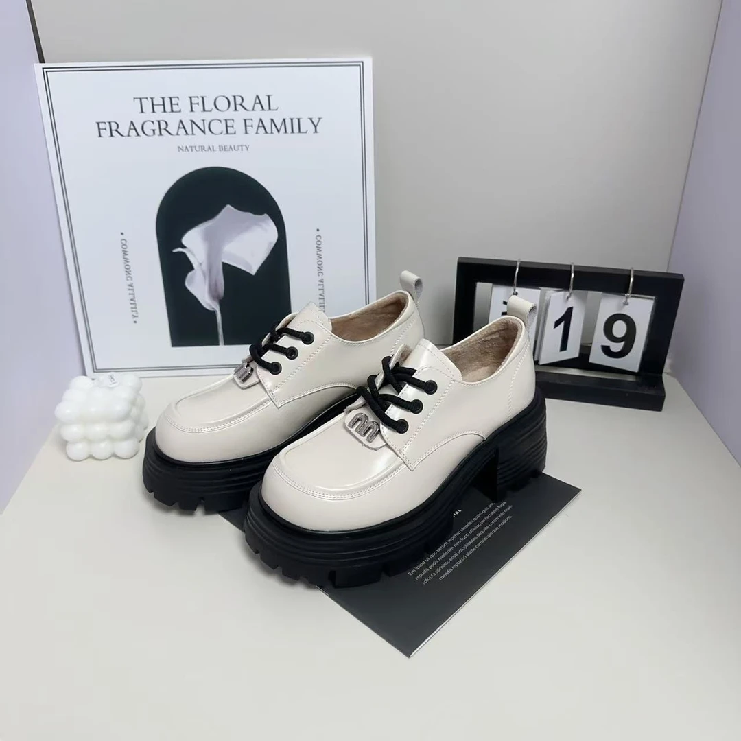 [二哥专属]2025新款真皮增高系带百搭深口休闲单鞋5181