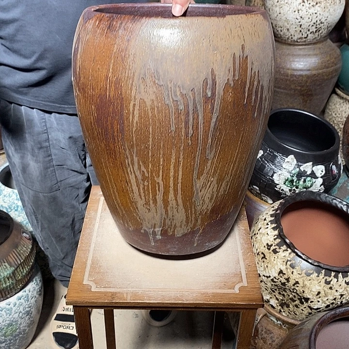 花盆紫砂口26高度36鎏金色………