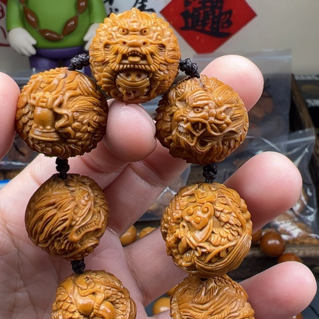 橄榄核手串/手链九龙戏珠