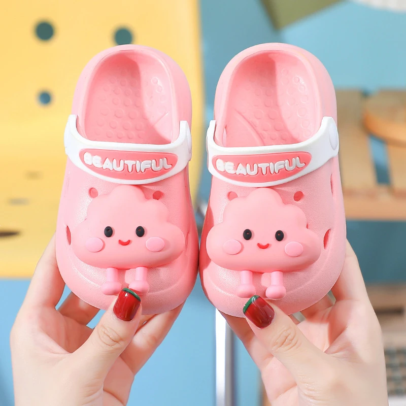 软底洞洞鞋防滑凉拖鞋卡通凉鞋女童男童亲子情侣夏季外穿厚底沙滩