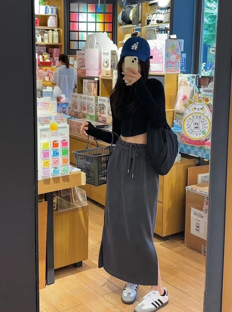 LU家soft*str*me运动莫代尔空气棉半身裙女秋季薄款透气包臀显瘦