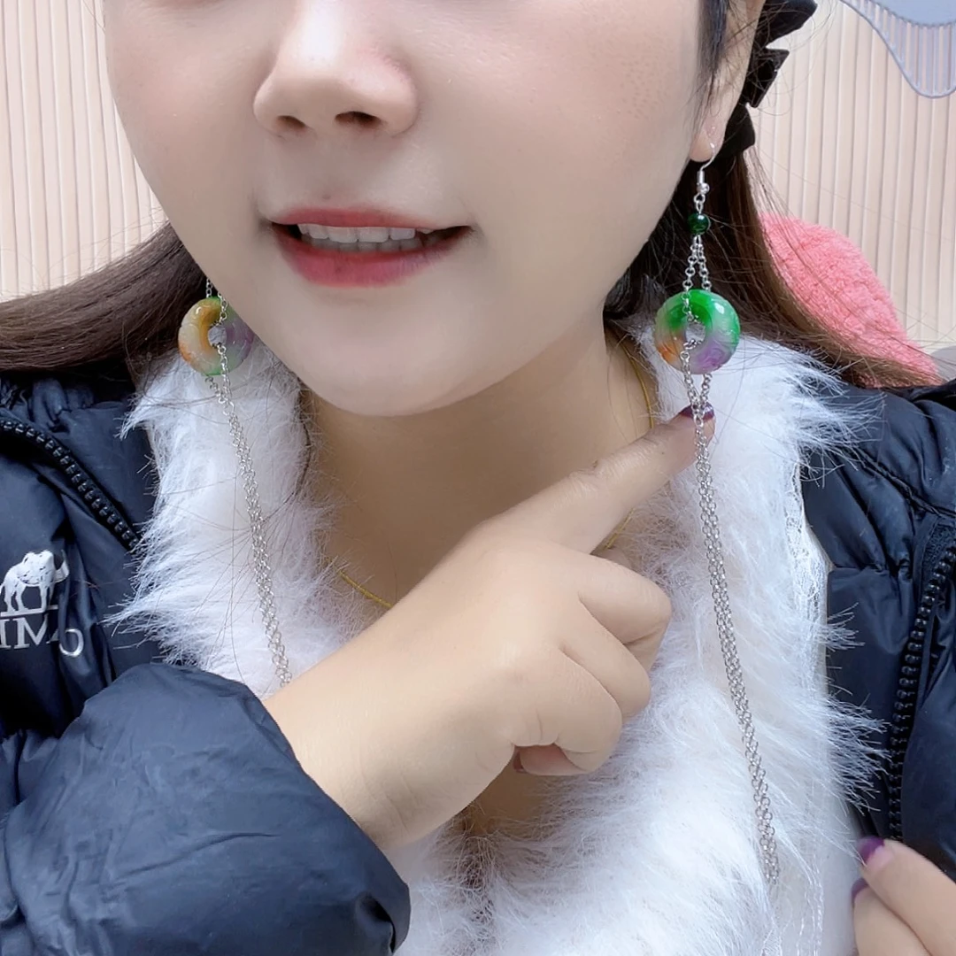 翡翠未镶嵌颈饰耳环