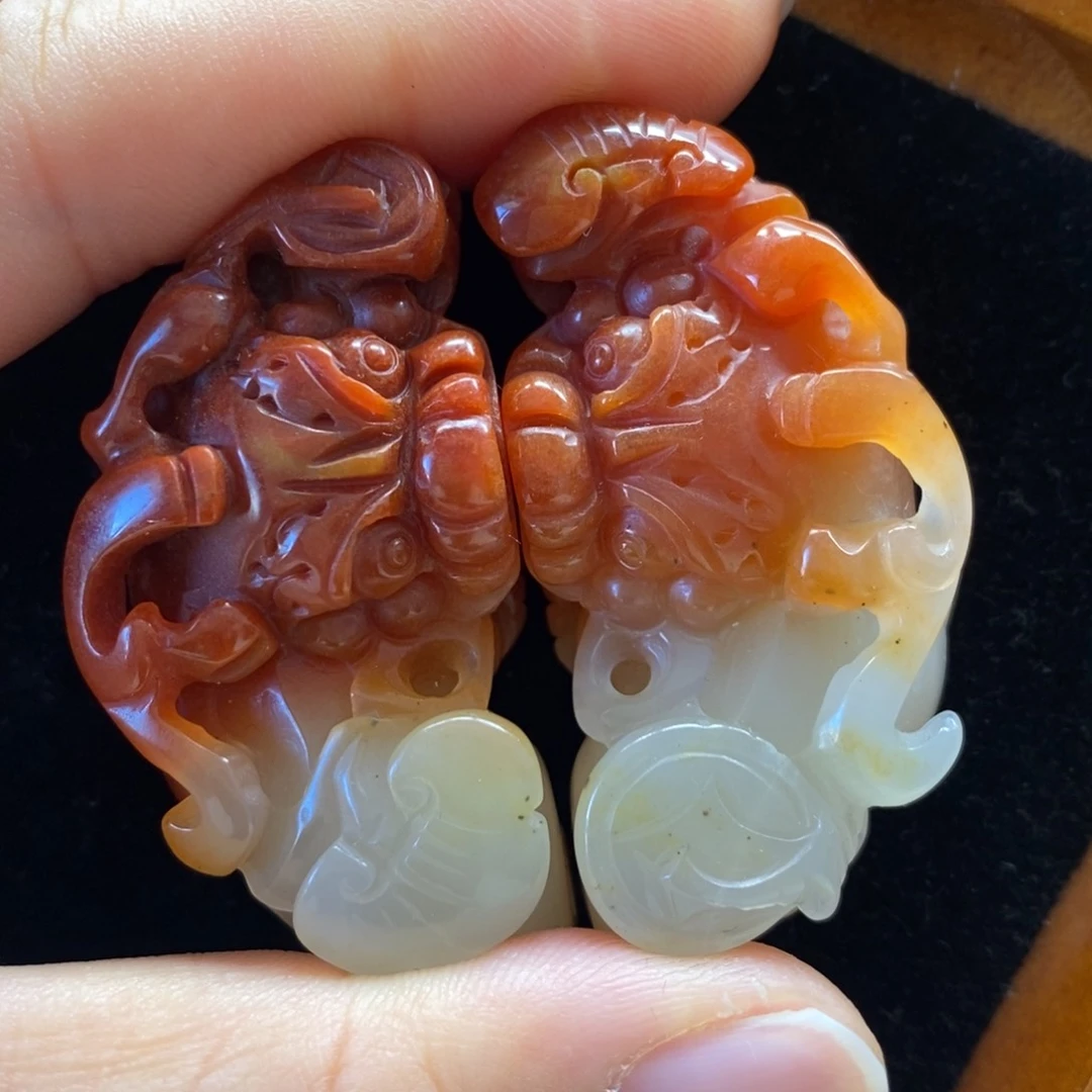 石英质玉（黄龙玉）颈饰未镶嵌