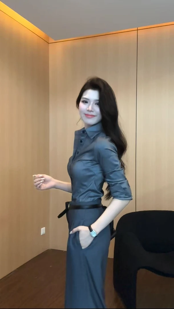 【星栖月玙】高级感气质衬衫加裤子套装0080裤子0081款（不含腰带）