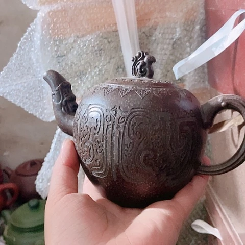 茶杯绿泥宜兴紫砂全手工制作