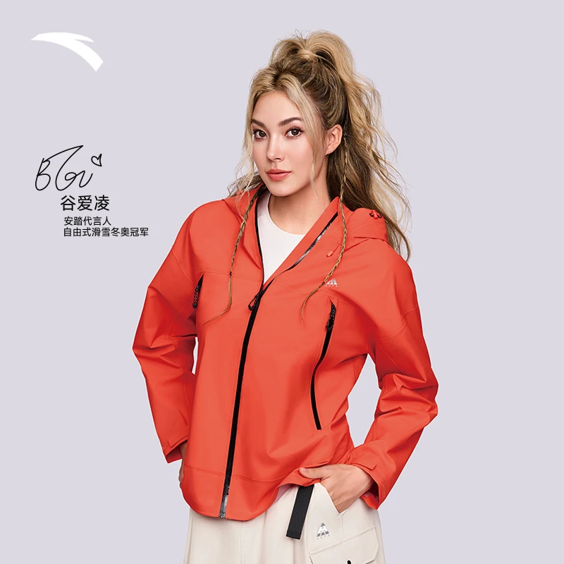 安踏水壳LT2.0大地之壳单层冲锋衣女士户外防水登山服薄款弹力防