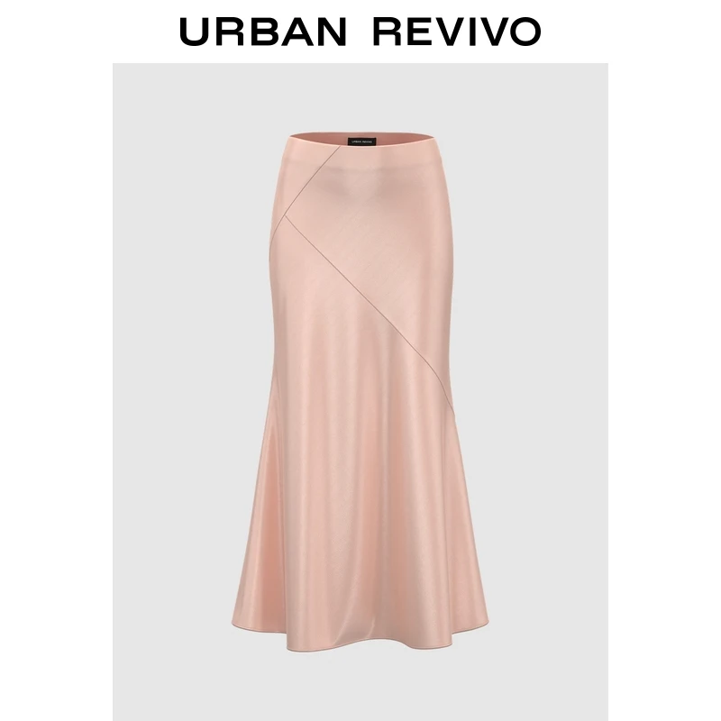 UR2025夏季新款女装氛围感度假风气质优雅百搭鱼尾半裙UIS550002