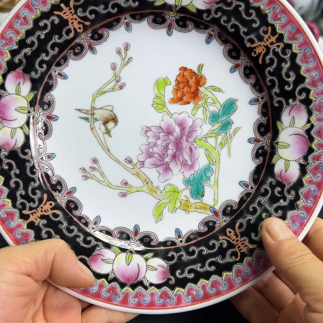 盘景德镇陶瓷粉彩盘