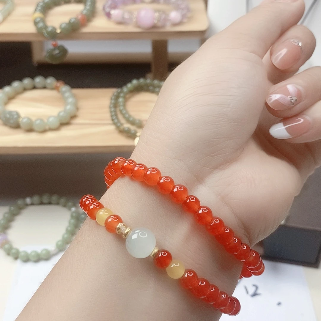 查罗石（紫龙晶）合金手串