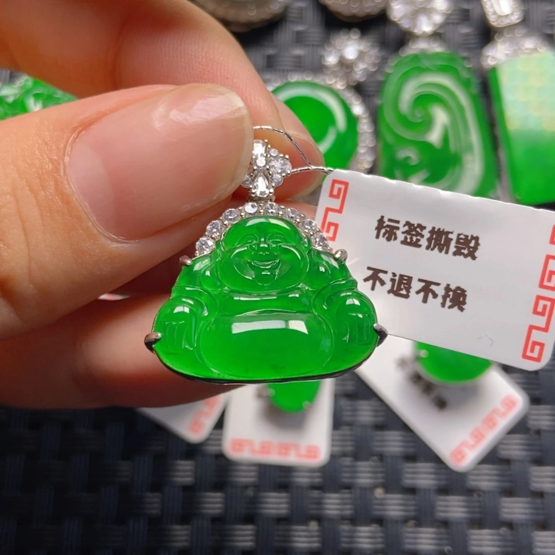 翡翠银S925镶嵌颈饰