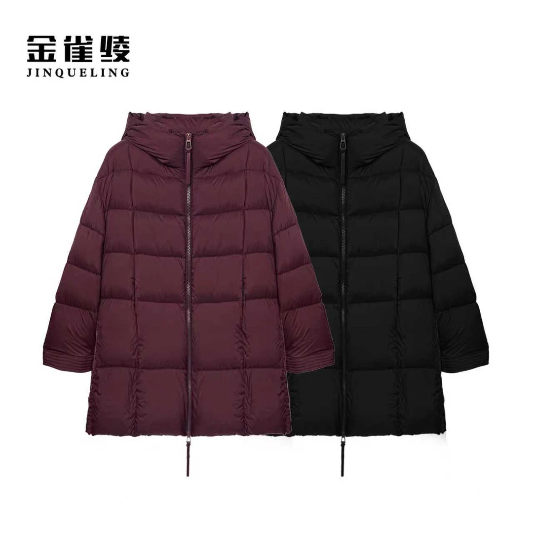 金雀绫【小昆仑】95白鹅绒时尚保暖潮加厚加宽加大羽绒服SZA4YW680