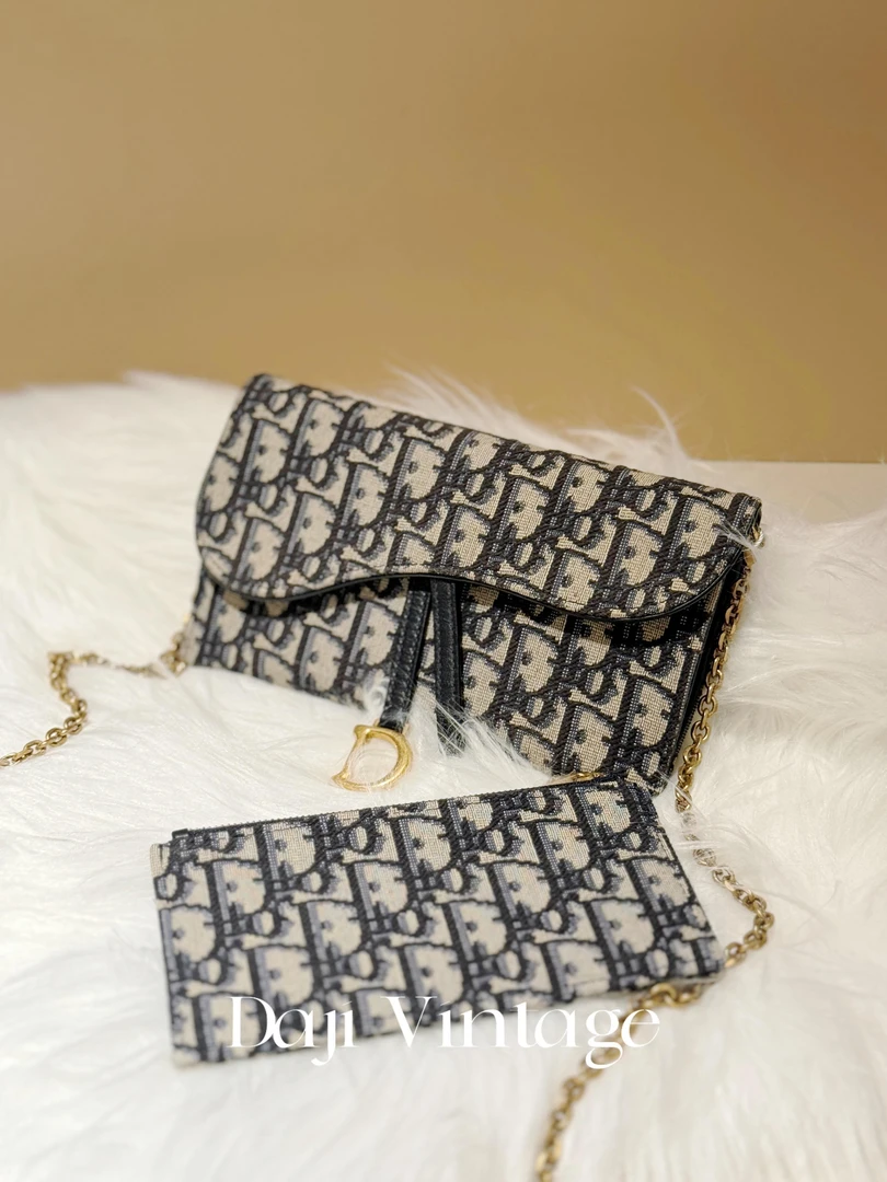 95新 DIOR/迪奥 大吉中古/by/Dior迪奥二合一马鞍斜挎包