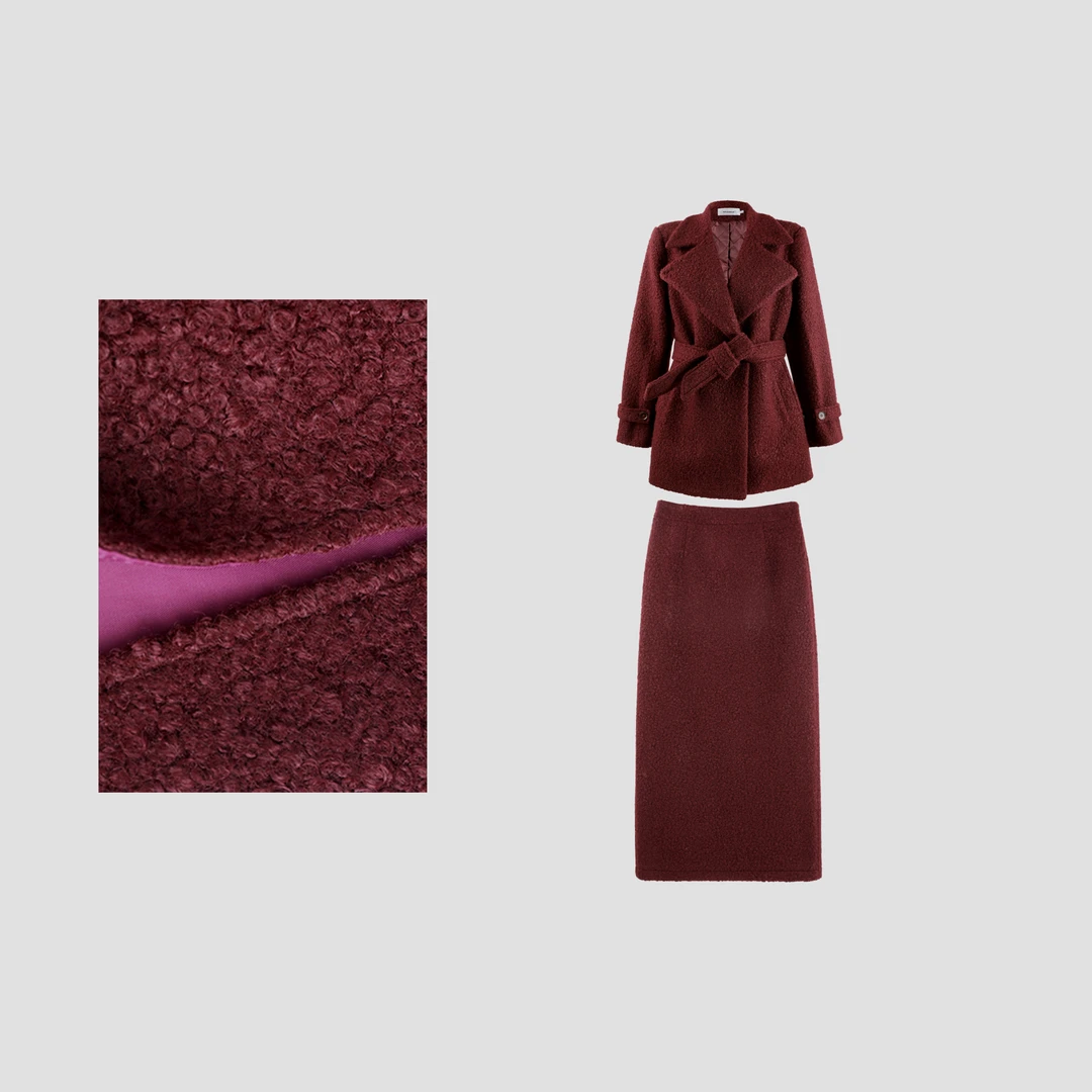 清！「京京」秋冬款时尚保暖外套半身裙两件套HBZC641204