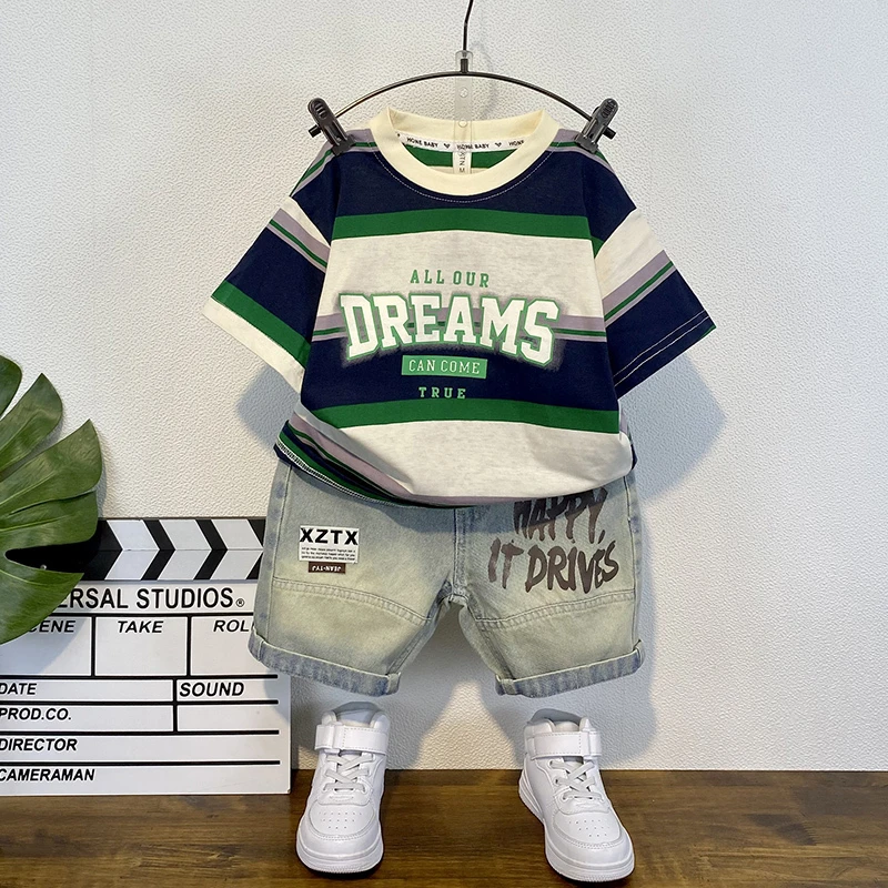 德国童夏季短袖高档2025新款洋气儿童夏天薄衣服宝宝炸街