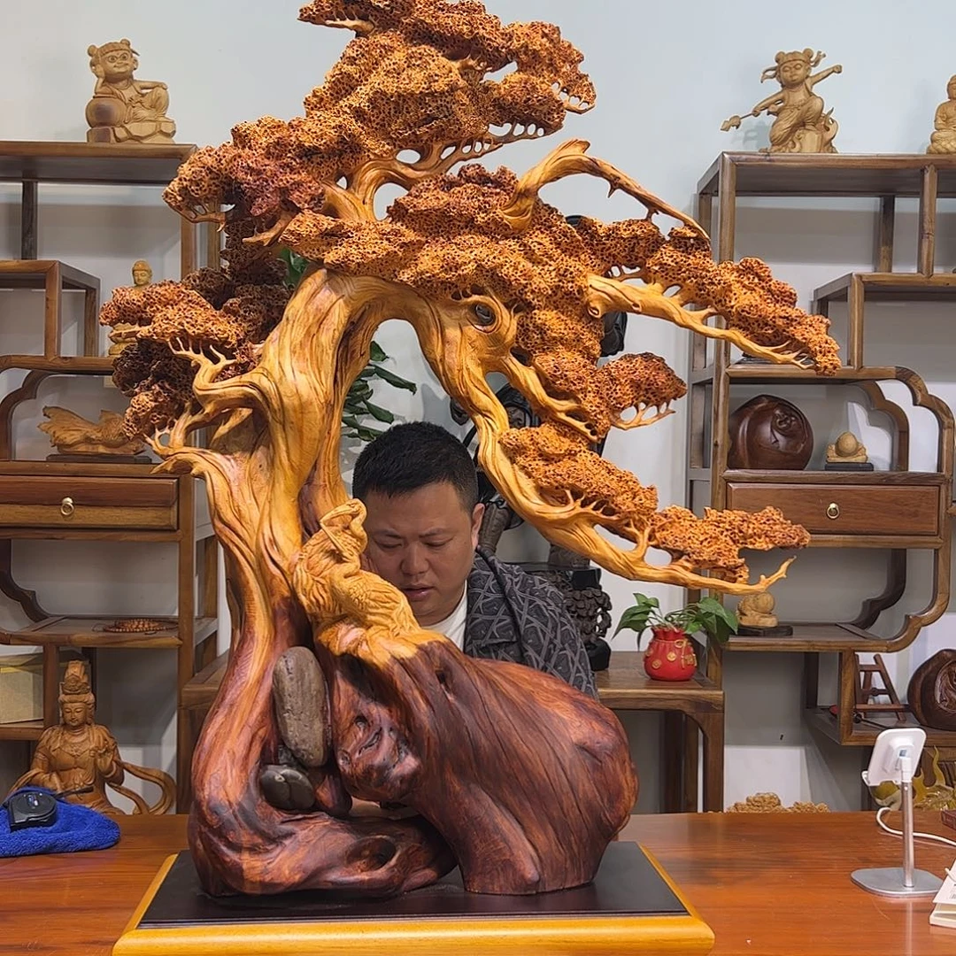 香榧木崖柏陈化红油迎客松