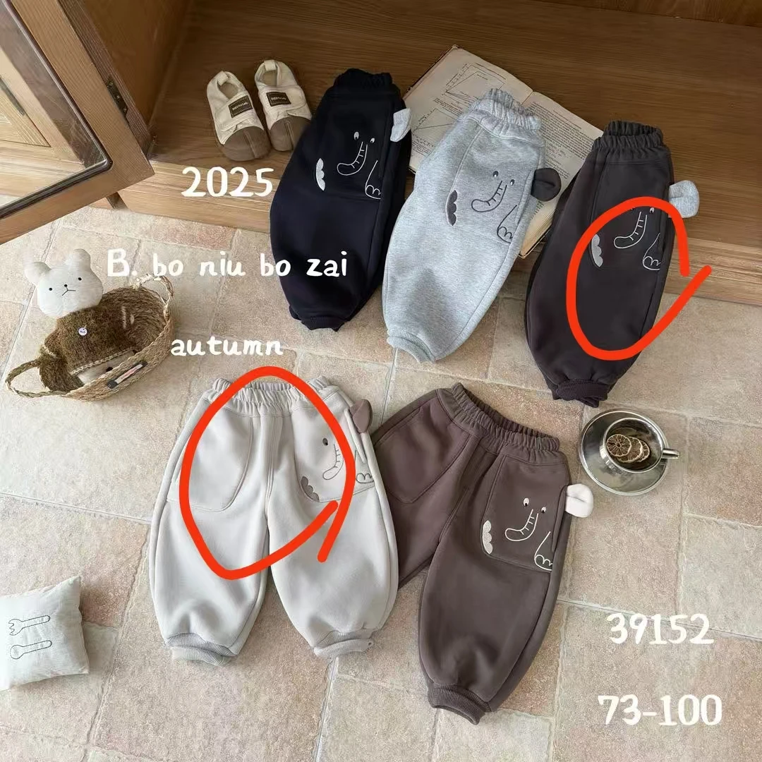 波妞波仔婴童休闲裤加绒