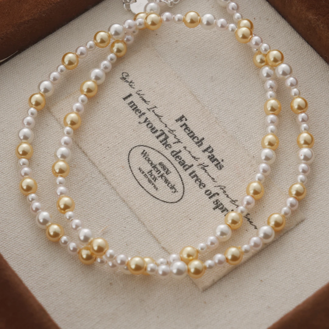 YOYR 链子925银仿珍珠 【夏夏专属】糖果色项链气质时尚百搭