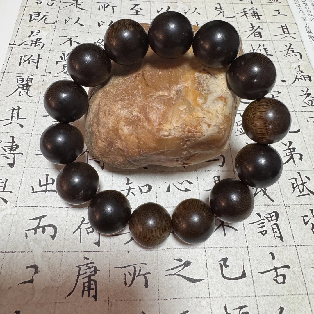 z-731【巴布亚树心留疤沉香】单圈16mm、37.1g