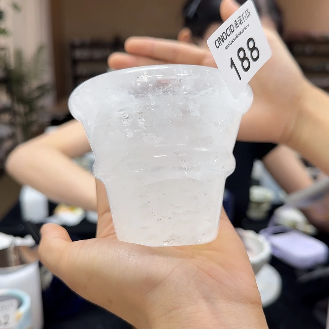 编号188白水晶甜筒杯