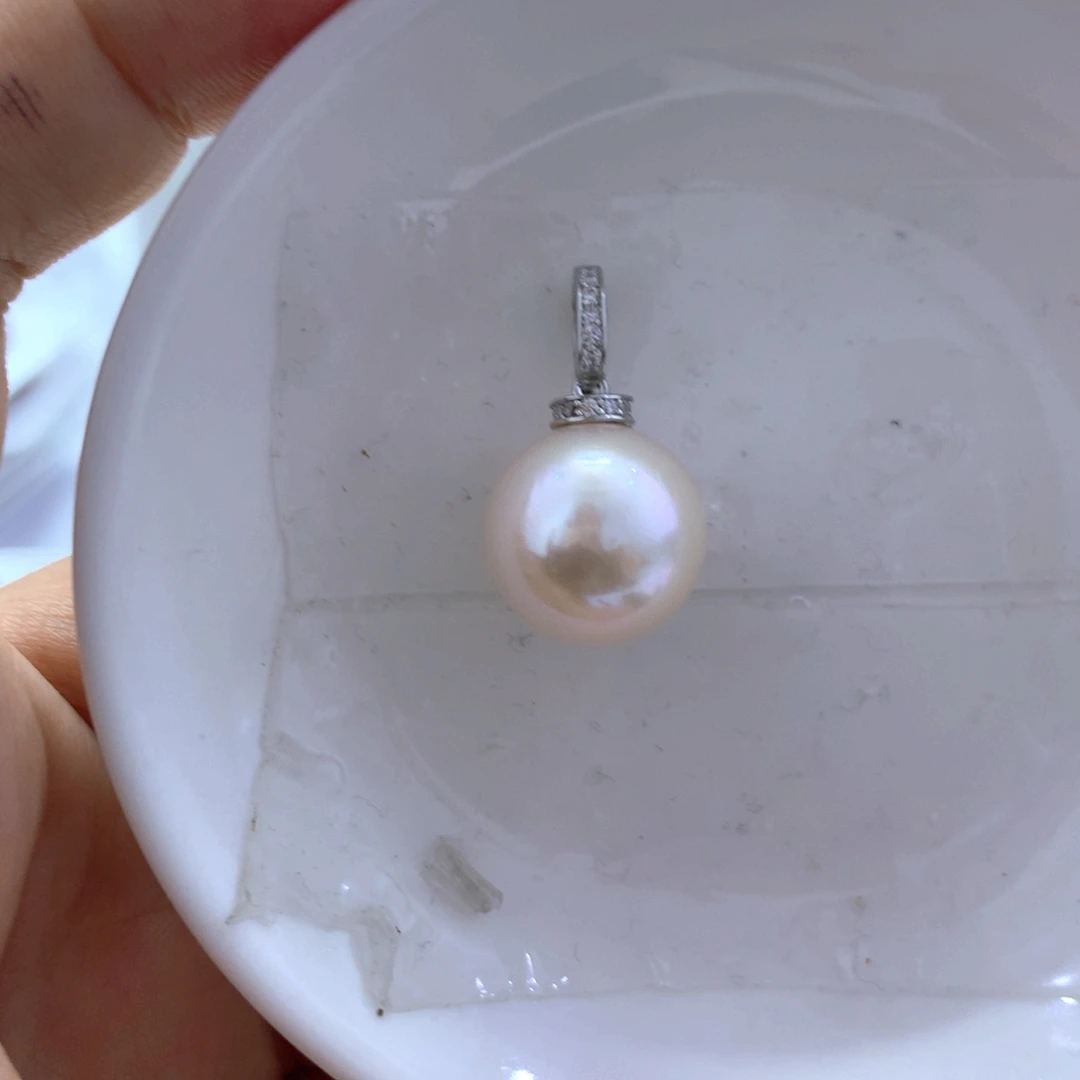 淡水珍珠银S925镶嵌颈饰小****~