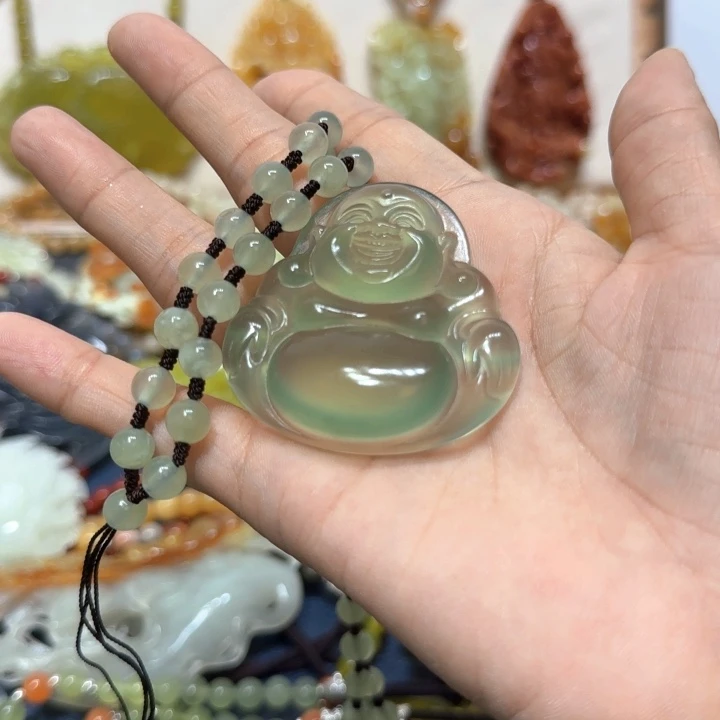 未镶嵌蛇纹石玉吊坠颖*儿