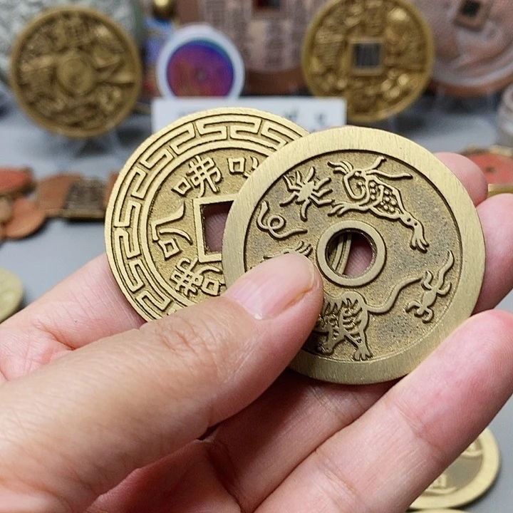 树***众铜现代仿制工艺文创铜币