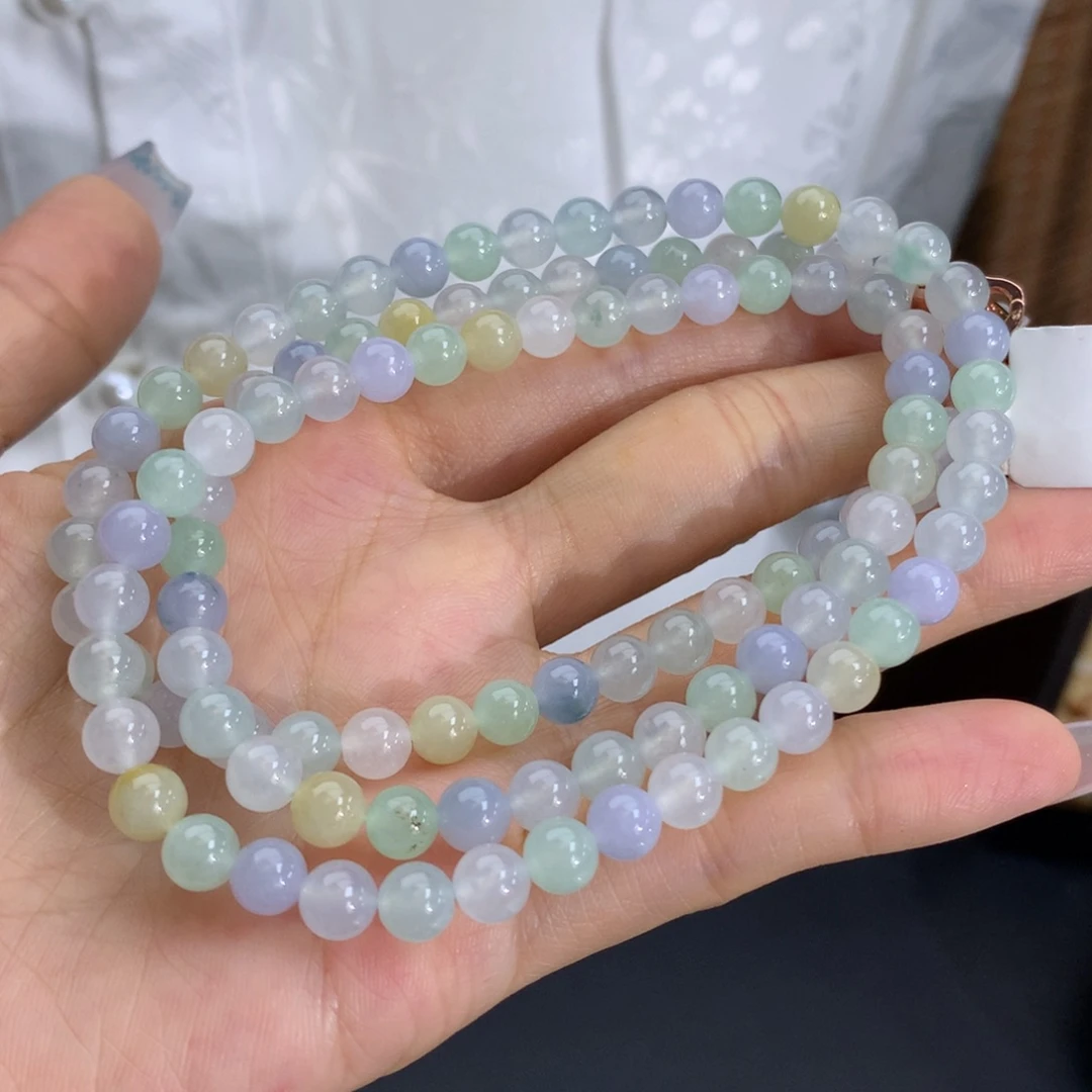 未镶嵌手链翡翠卡6冰胶多宝项链